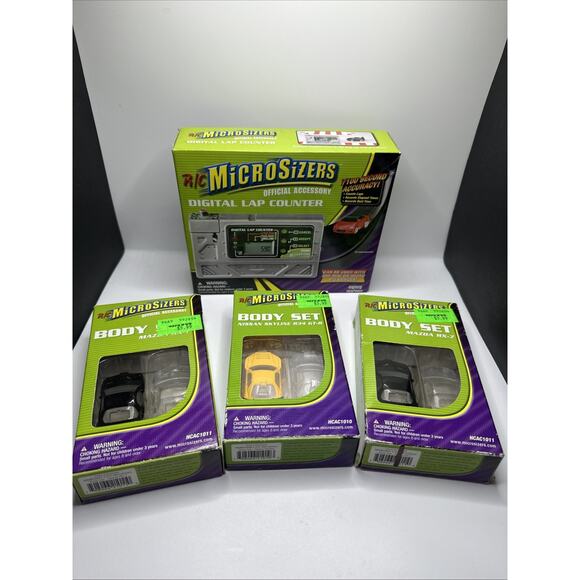 4x Microsizers Body Sets And Digital Lap Counter NEW + FAST SHIPPING - Picture 1 of 6